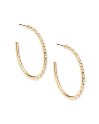 Veronica Gold Plated Iridescent Crystal Hoop Earrings by Kendra Scott