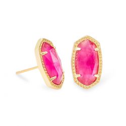 Ellie Gold Plated Earrings in Azalea Illusion by Kendra Scott