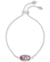 Elaina Rhodium Plated Purple Amethyst Bracelet by Kendra Scott