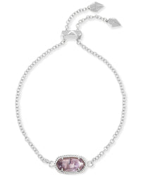 Elaina Rhodium Plated Purple Amethyst Bracelet by Kendra Scott