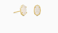Emilie Gold Stud Earrings Iridescent Drusy by Kendra Scott