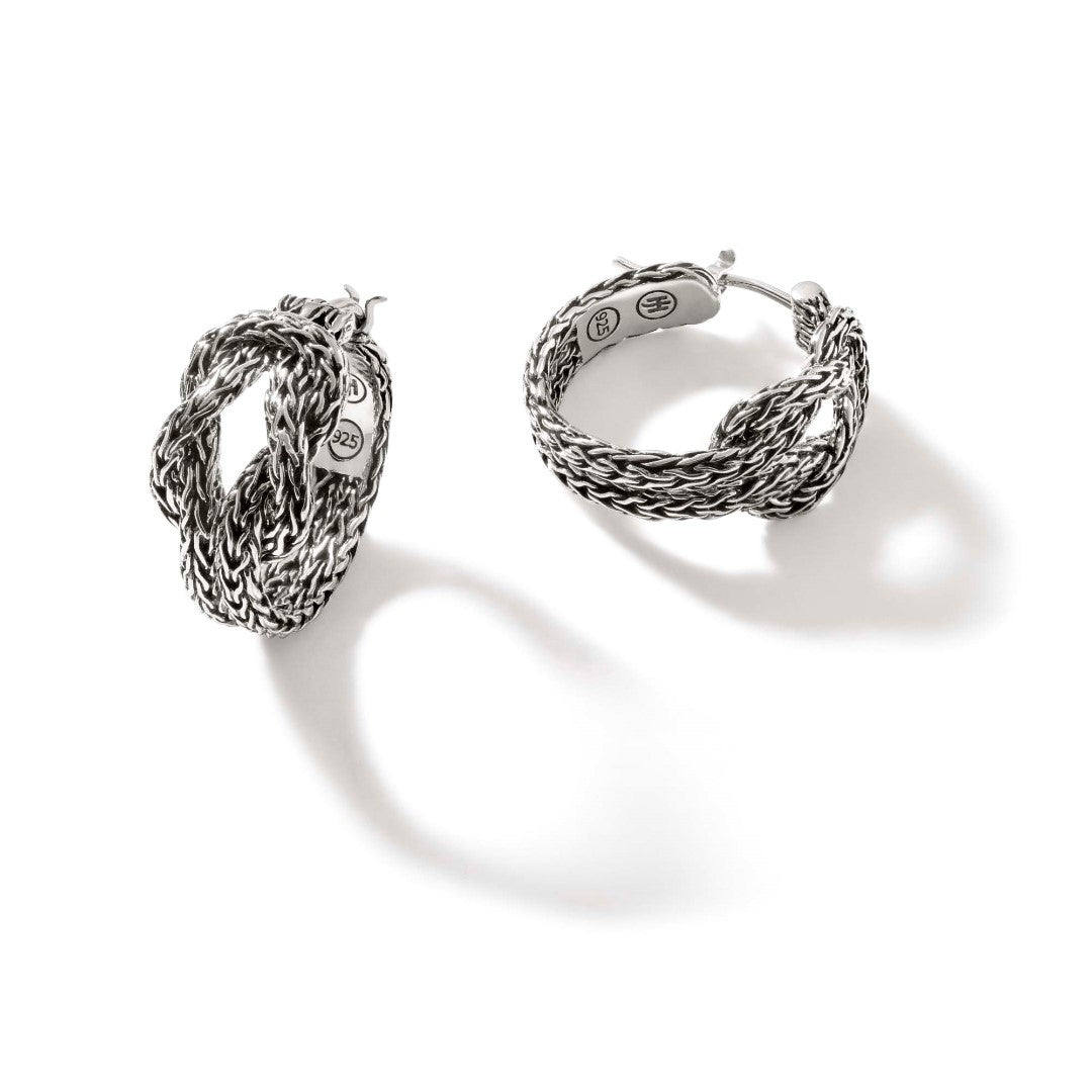 Love Knot Silver Hoop Earrings by John Hardy