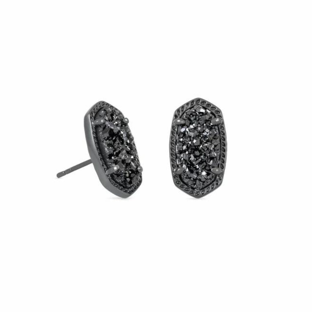 Ellie Earrings Black Drusy by Kendra Scott