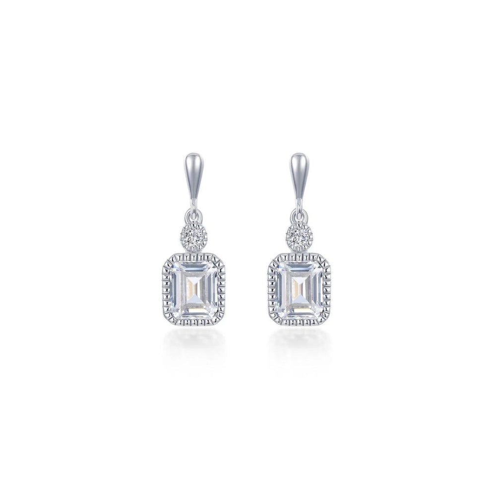 SS/PT 1.82cttw Simulated Diamond Earrings