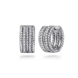 White Sapphire Hampton Huggie Earrings