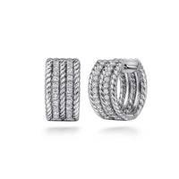 White Sapphire Hampton Huggie Earrings