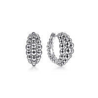 Sterling Silver Bujukan Huggie Earrings