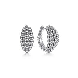 Sterling Silver Bujukan Huggie Earrings