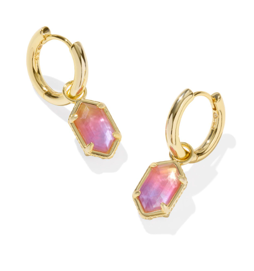 Hallie Gold Plated Sunrise Watercolor Illusion Huggie Earrings by Kendra Scott