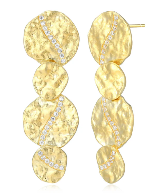 Yellow Gold Plated Post Earrings