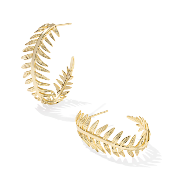 Kayla Gold Plated Hoop Earrings by Kendra Scott