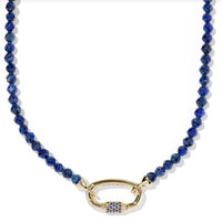 Emery Gold Blue Lapis Beaded Strand Necklace by Kendra Scott