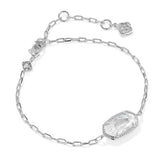 Elaina Luxe Silver White CZ Chain Bracelet by Kendra Scott