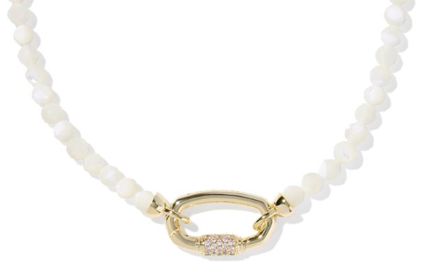 Emery Gold Ivory MOP Beaded Strand Necklace by Kendra Scott