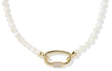 Emery Gold Ivory MOP Beaded Strand Necklace by Kendra Scott
