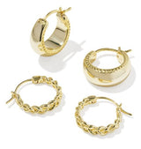 Gabriella Gold Plated Set of Huggie Earrings by Kendra Scott