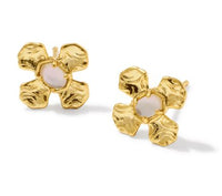 Leanne Gold Plated Natural Mother of Pearl Stud Earrings by Kendra Scott