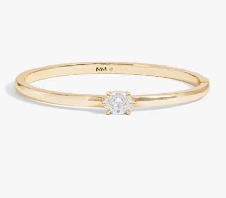 She's On Point 18K Yellow Gold Plated Simulated Diamond Cuff Sz 7