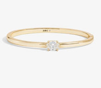 She's On Point 18K Yellow Gold Plated Simulated Diamond Cuff Sz 7