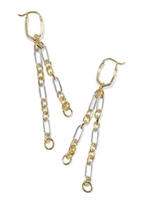 Embry Chain Mixed Metal Huggie Earrings by Kendra Scott