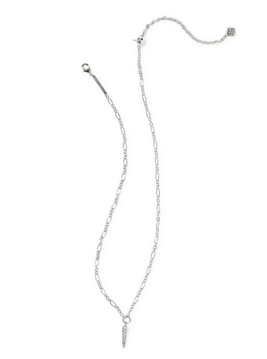 Fate Silver White CZ Short Pendant Necklace by Kendra Scott