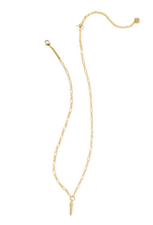 Fate Gold Plated White CZ Short Pendant Necklace by Kendra Scott