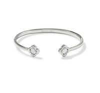 Mallory Silver White CZ Crystal Cuff Bracelet S/M by Kendra Scott