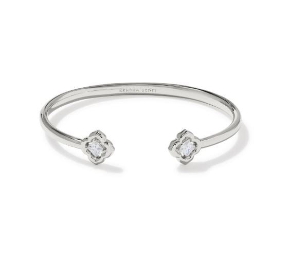 Mallory Silver White CZ Crystal Cuff Bracelet S/M by Kendra Scott