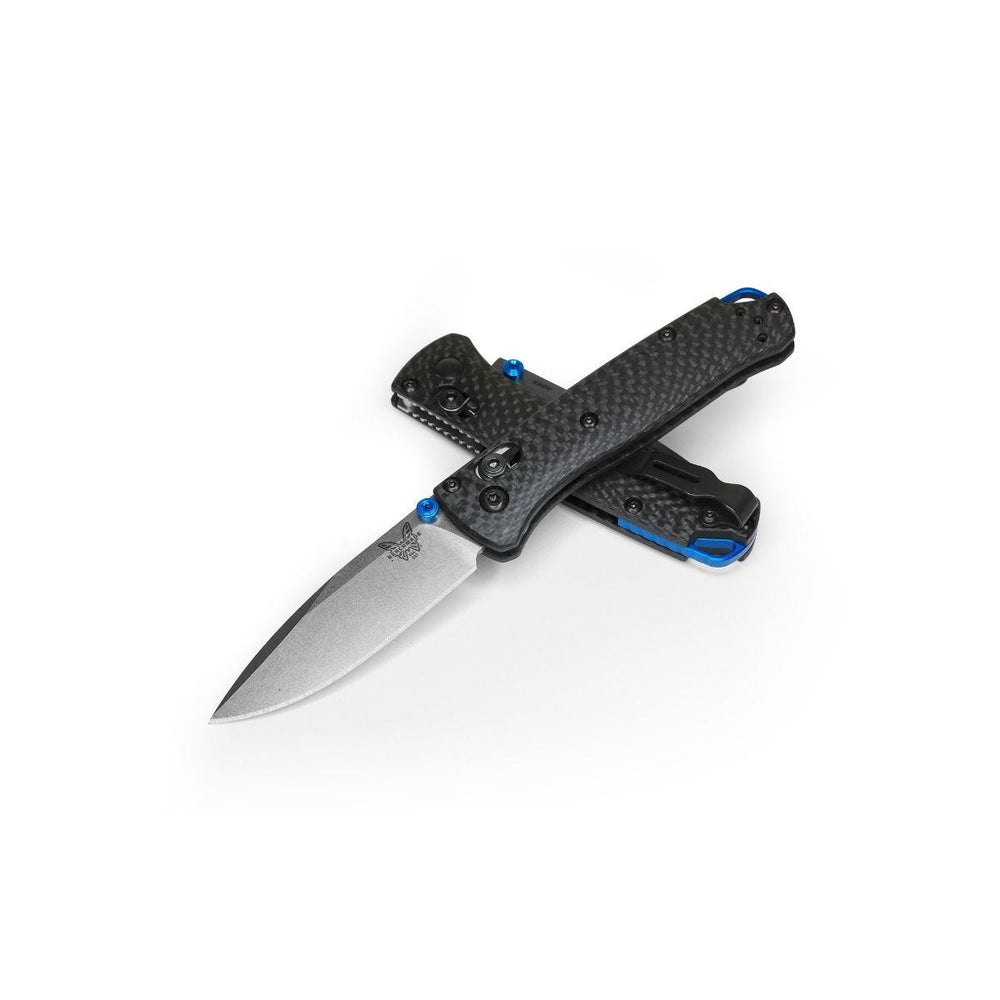 Mini Bugout, Satin Blade, Carbon Fiber Handle by Benchmade