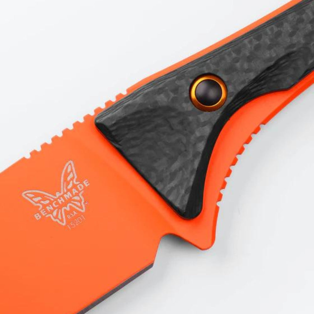 Altitude Knife with Orange Cerakote with Carbon Fiber by Benchmade