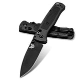 Blacked Out Bugout with CF-Elite Handle Technology by Benchmade
