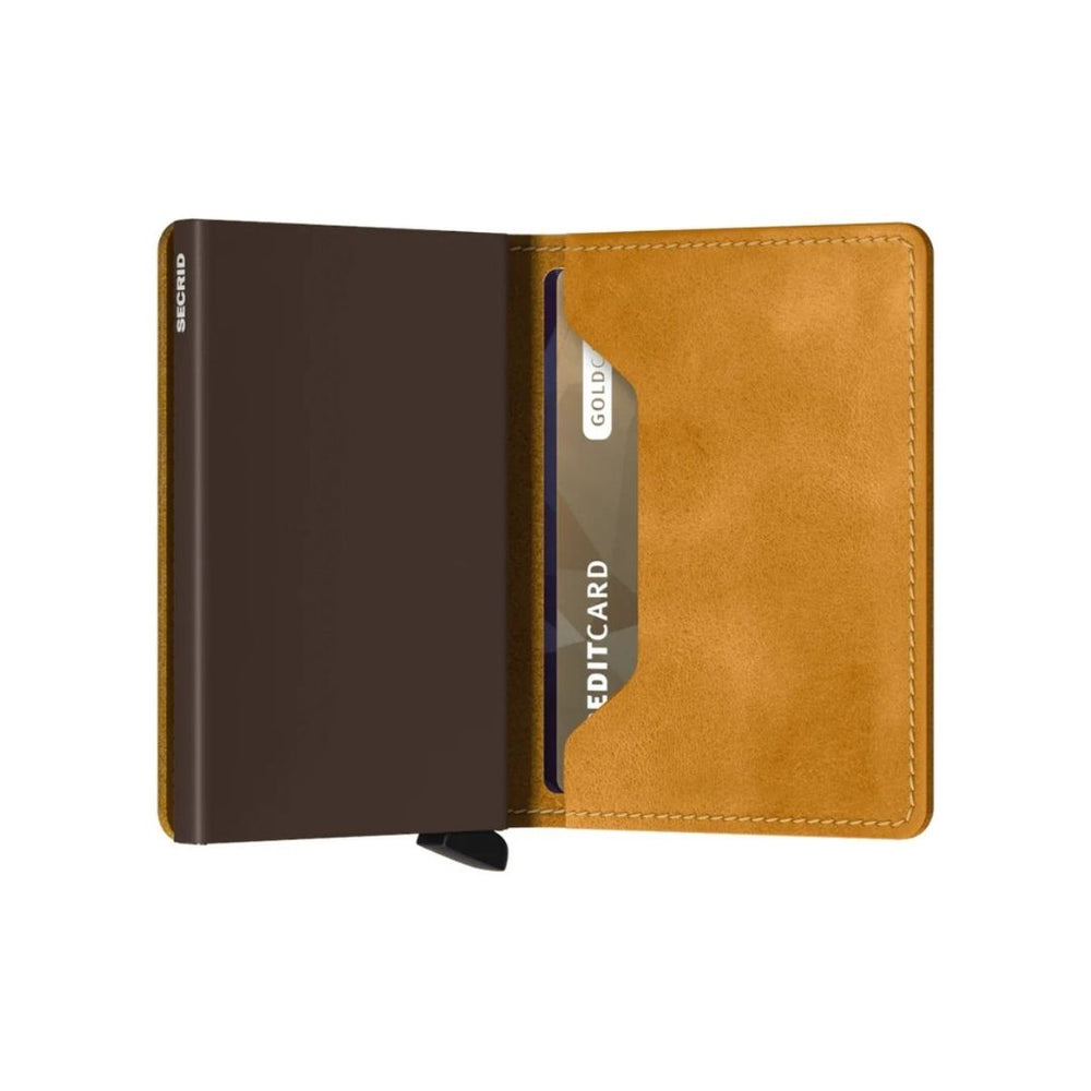 Vintage Ochre Slimwallet by Secrid
