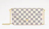 PREOWNED Louis Vuitton Felicie Damier Azur Canvas
