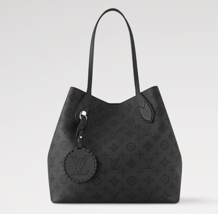 PREOWNED Louis Vuitton Black Mahina Empreinte Blossom Tote with Pouch