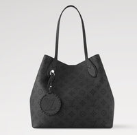 PREOWNED Louis Vuitton Black Mahina Empreinte Blossom Tote with Pouch