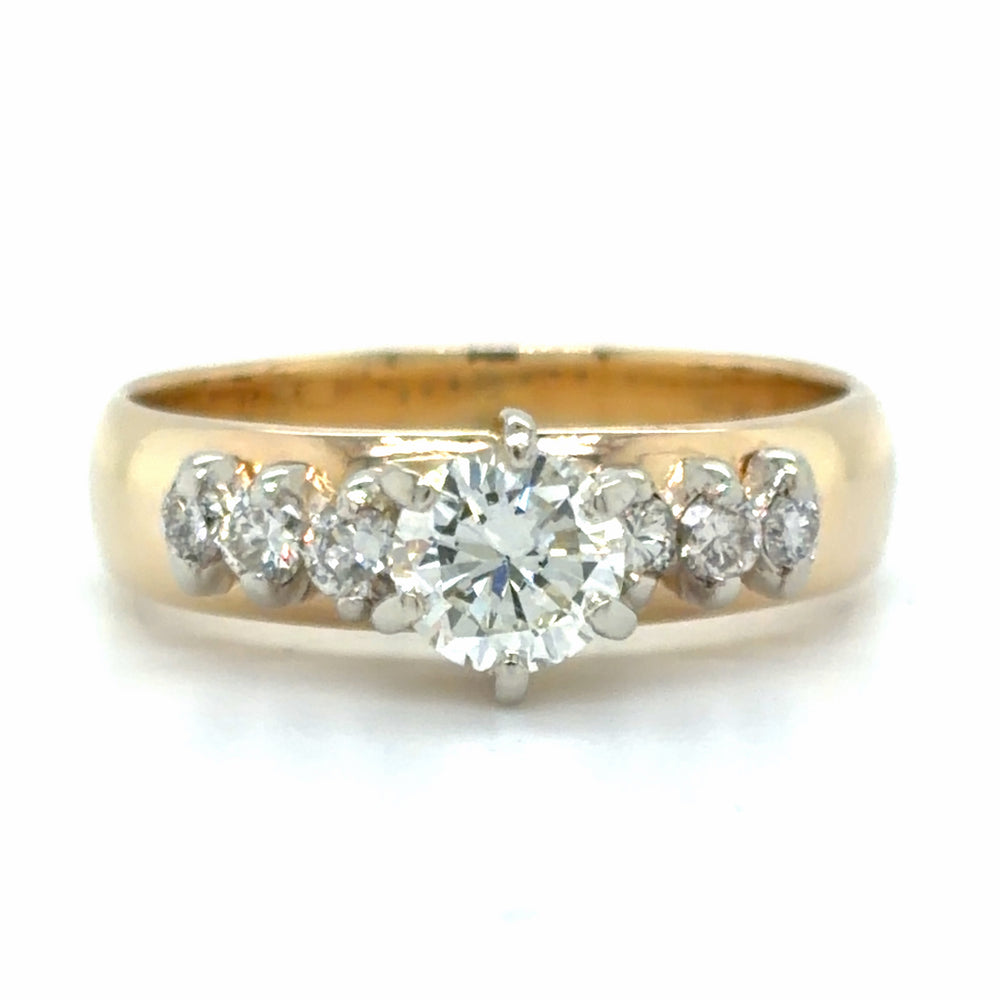 Estate 7-Stone Diamond Engagement Ring
