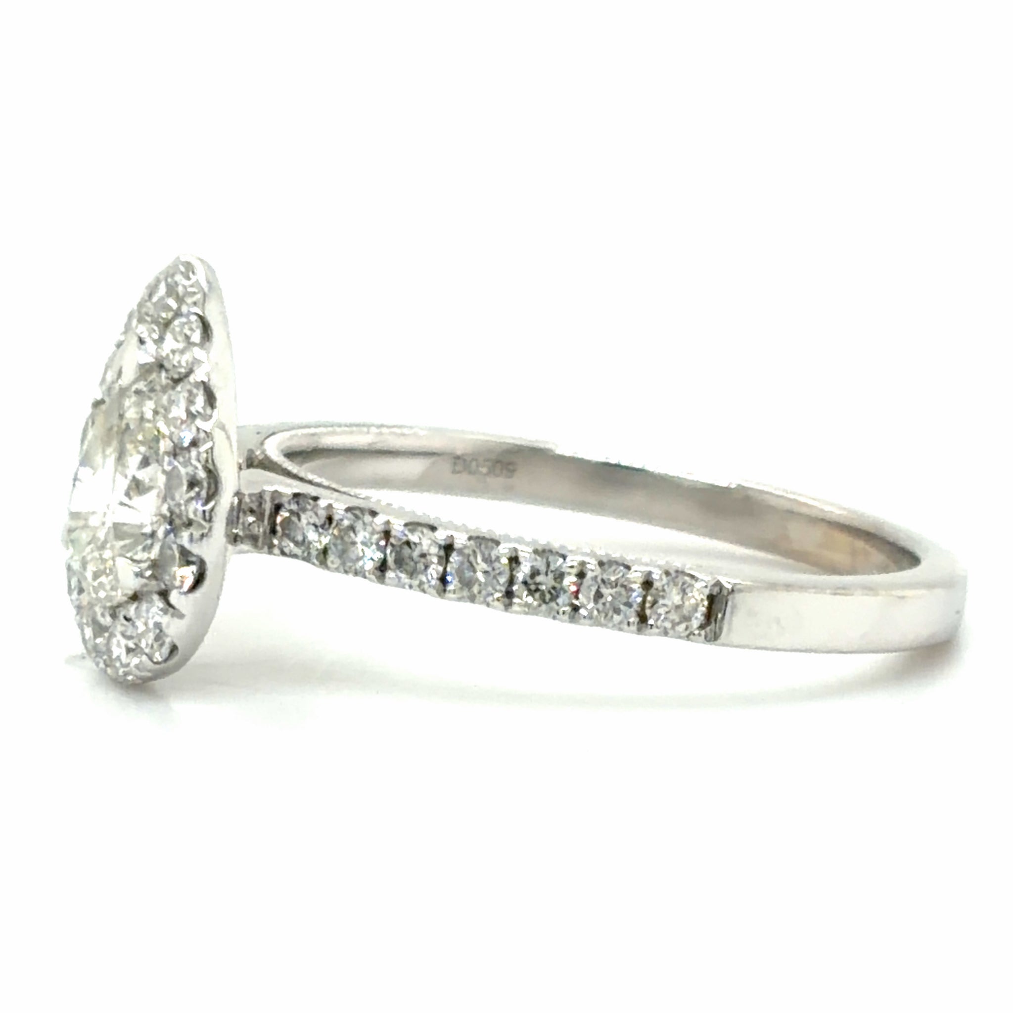 Estate Pear Shaped Diamond Engagement Ring