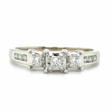 Estate Princess Cut 3-Stone Engagement Ring