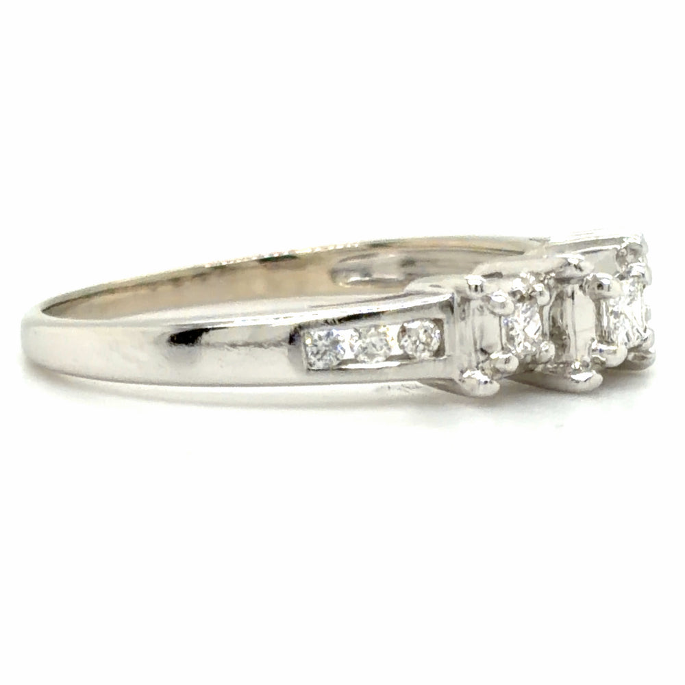 Estate Princess Cut 3-Stone Engagement Ring