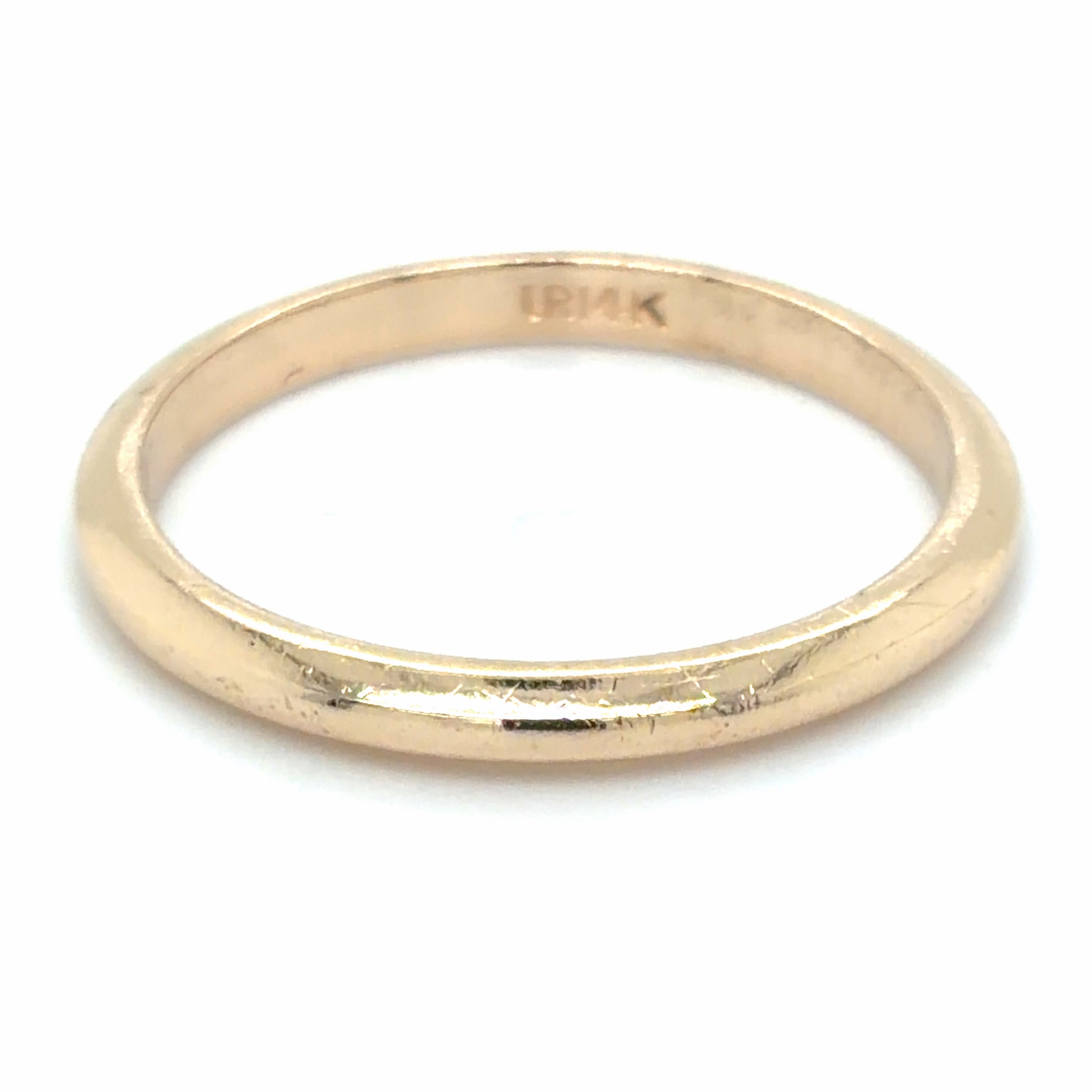 Estate 14K Gold 2mm Wedding Band