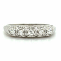 Estate Diamond 5-Stone Wedding Band