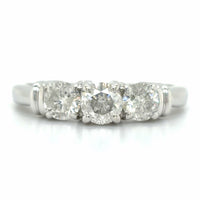 Estate size 7 3-Stone Anniversary Band