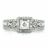 Estate size 7 White Gold Engagement Ring