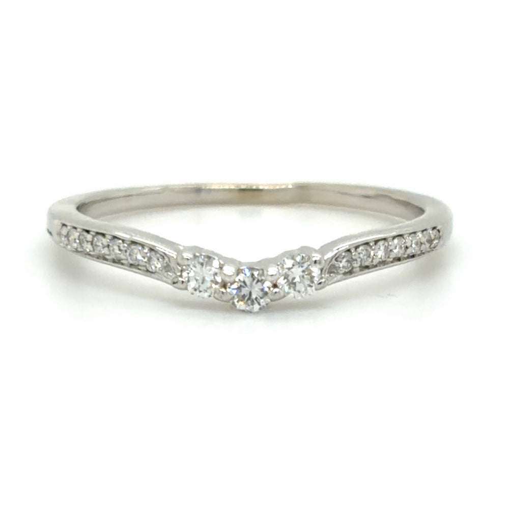 Estate Diamond Curved Wedding Band
