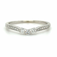 Estate Diamond Curved Wedding Band