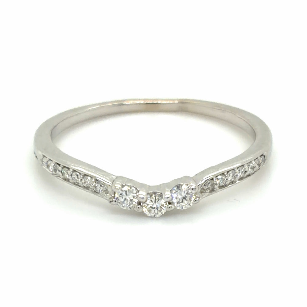 Estate Diamond Curved Wedding Band
