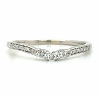 Estate Diamond Curved Wedding Band