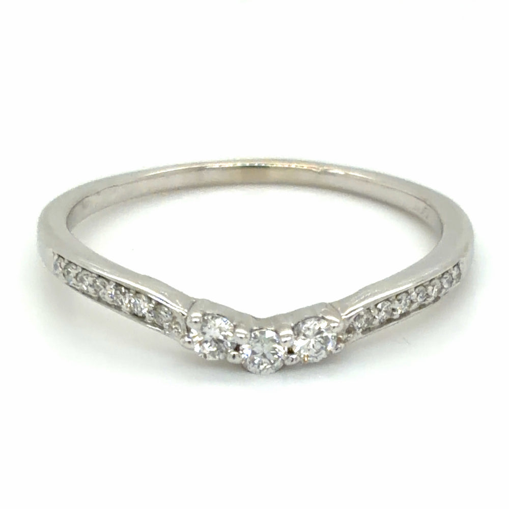 Estate Diamond Curved Wedding Band