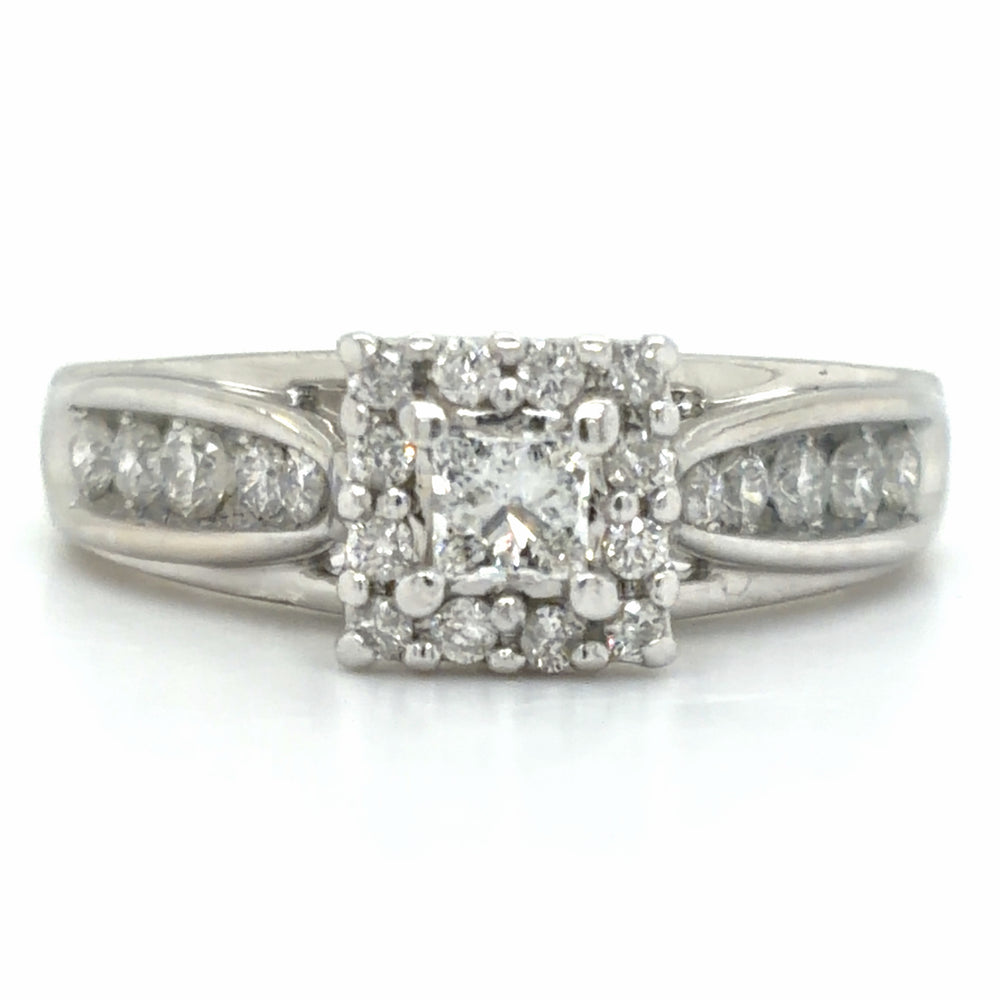 Estate Princess Cut Diamond Engagement Ring