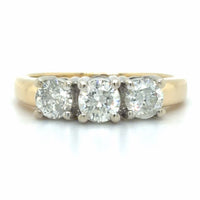 Estate 0.99cttw Diamond Past, Present, Future Anniversary Band